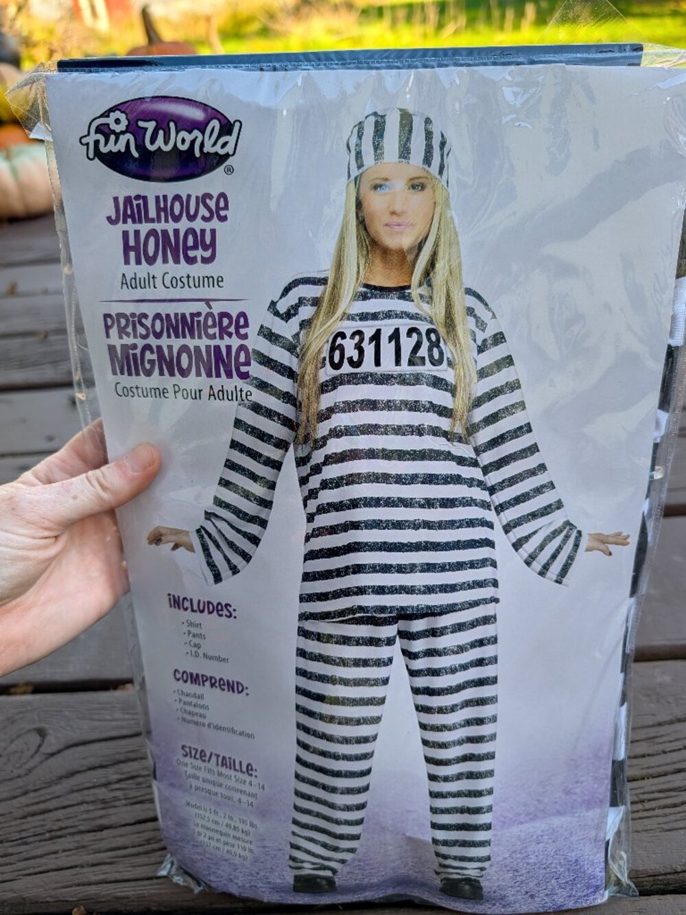 Fun World Prison Convict Jailhouse Honey Inmate Adult Halloween Costume One Size